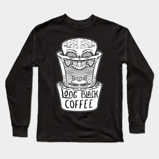 Skull Long Black Coffee Long Sleeve T-Shirt